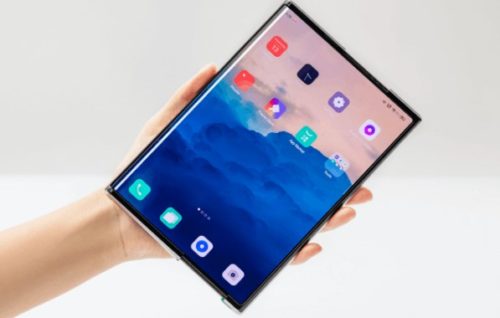 Oppo X 2021, Oppo rollable mobile shown in picture